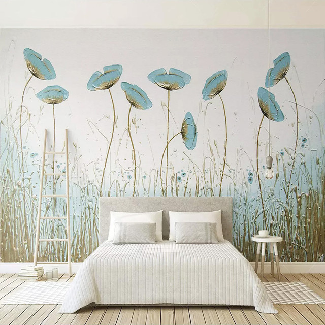 3D Wallpaper Modern Simple Flowers Photo Wall Murals Living Room Bedroom  Restaurant Non-Woven Wall Paper For 3 D Papel De Parede - AliExpress